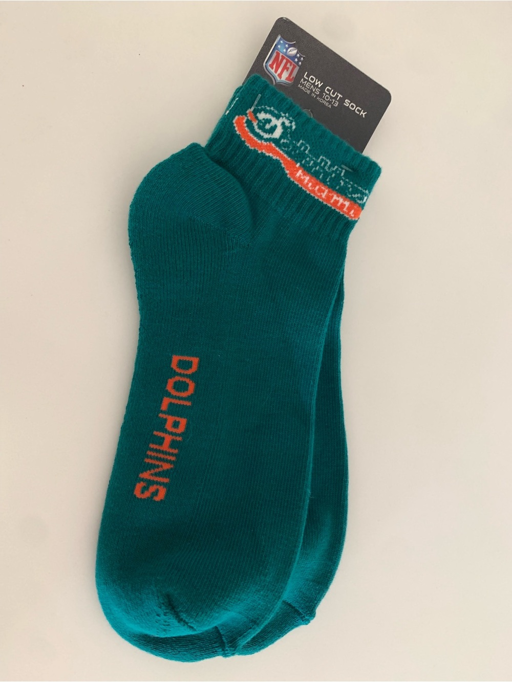 Miami Dolphins Ankle Socks NEW fits size 10-13